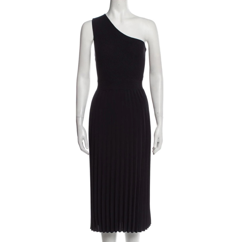 Ted Baker London - Navy Blue One Shoulder Pleated Dress
